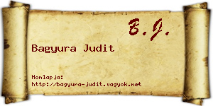 Bagyura Judit névjegykártya